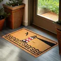 BRUBAKER Fußmatte für Außen und Innen - Welcome mit Leuchtturm - 45 x 75 cm Schmutzfangmatte aus Kokos - Antirutsch Fußabtreter Wetterfest und rutschfest - Maritime Türmatte für Haustür