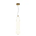 LED Pendelleuchte Esstisch Glas Metall Gold Ø14,7 cm 3000 K Hängelampe Küche