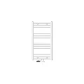 LuxeBath Badheizkörper 500x800 mm Weiß Gerade mit Anschlussgarnitur Eck