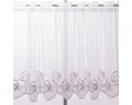 SCHÖNER LEBEN. Stoff Vorhangstoff Voile Meterware Scheibengardinen nähfrei weiß 60cm, bestickt