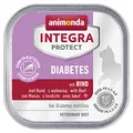 animonda INTEGRA PROTECT Katzenfutter nass Diabetes Rind (16 x 100g), vom Tierarzt empfohlen bei Diabetes mellitus, mit Veterinären entwickeltes Diätalleinfutter für erwachsene Katzen