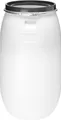 Garronda 220L Plastikfass Lebensmittelfass aus HDPE-Plastik für Haus&Garten GD-0078, Weiß