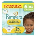 Pampers Premium Protection Größe 6, 168 Windeln, 13kg-18kg, unser Nr. 1 Haut- und Auslaufschutz