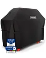 SPRINKS® Grillabdeckung WETTERFEST Grill Abdeckhaube Hochwertige Grill Abdeckung für Weber, Napoleon, Enders - EXTRA Griffen Gasgrill Oxford 600D Gewebe [147x61x122cm] - Grill Cover (Schwarz)