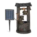 Solarspringbrunnen Gartenbrunnen Zierbrunnen Kaskadenbrunnen Wasserspiel LED