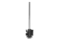 WC-Bürste Silikon Schwarz Edelstahl Randreiniger 35cm Ø7,5cm Ersatzkopf