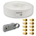50m Antennenkabel 135dB 4-fach Koaxkabel Koaxialkabel SAT Kabel Satellitenkabel