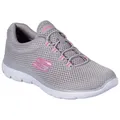 Skechers SUMMITS Slip-On Sneaker Freizeitschuh, Halbschuh, Schlupfschuh mit komfortabler Innensohle grau 37 EU