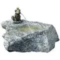 Rottenecker Granit-Gartenbrunnen Froschkönig Otto, 25 x 40 x 20 cm, Grau