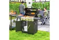 Outsunny Gasgrill inkl 5 Brenner, Seitenkocher, Rolle, BBQ Gartengrill, 12 KW Grillwagen, mit Thermometer, Seitenablagen, für Balkon, Grill 135 x 54 x 110 cm