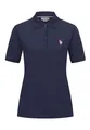 U.S. POLO ASSN. Damen Poloshirt (S-2XL) Kurzarm Polohemd mit Flachstrickkragen P007 - Navy-Dusty Pink Größe 2XL - Gr.2XL