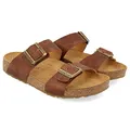 HAFLINGER Bio Andrea Leder Pantolette Sandale Country Braun (1726), Gr 38