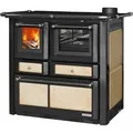 Festbrennstoffherd Westminster K85F beige Backofen rechts mit Stahlplatten-Kochfeld - Beige