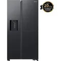 Samsung Side-by-Side mit Food Showcase-Tür und Wassertank, 628 L Premium Black Steel