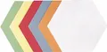 FRANKEN Moderationskarte, Wabe, 190 x 165 mm, sortiert in den Farben: weiß, hellblau, rot, gelb, orange und grün (UMZ 1719 99)