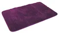 Kinzler J-10004/101 hochwertige Mikrofaser Badematte Uni, 50x80 cm, flusenfrei, pflegeleicht, aubergine