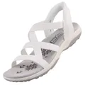 Skechers Slip-Ins Reggae Slim Stretch Flex Damen Sandale Weiß - Weiß - 39