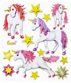 3 D Sticker XXL, Einhorn