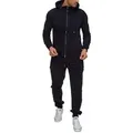 Reslad Jogginganzug Reslad Jogginganzug Herren Sweat Sportanzug Jogginghose + Oberteil, Sweatjacke + Jogginghose Trainingsanzug SET schwarz S
