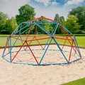 Klettergerüst 305x305x155cm DomeClimber Kinder Kletterkuppel Geodome 10FT - blau/rot