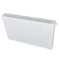 Belrad® Heizkörper Typ 22 | flacher Universalheizkörper mit 8 Anschlüssen | modern, kompakt & energiesparend | Wandmontagefähig | Wohnzimmer, Bad & Gäste-WC | weiß, horizontal | Flachheizkörper