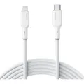 Aukey USB-C - Lightning MFi 27W silicone USB cable, 1.8 m (1.80 m, USB 2.0, 27 W) (CB-SCL2 White)