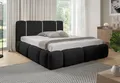 Home Collective Polsterbett Bett mit Stauraum Doppelbett mit Lattenrost und LED-Beleuchtung (Größen: 120x200, 140x200, 160x200, 180x200, 200x200), weich gepolstert modernes Design Schwarz
