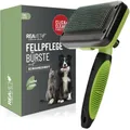 ReaVET Hundebürste, Katzenbürste für Langhaar - Selbstreinigende Haustierbürste Zupfbürste - Fellbürste Fellpflege Bürste für Katzen & Hunde