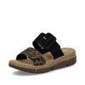 Rieker Damen Pantoletten V2392, Frauen Slipper,Slip-ons,Backless Slipper,Mules,Gartenschuhe,Sommerschuhe,sommerclogs,Slides,braun (24),38 EU / 5 UK