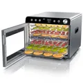 Arendo Dörrautomat 8 Dörrfächer Edelstahl Drehknopf 700W 30°C-85°C
