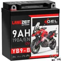 LANGZEIT YB9-B GEL Motorradbatterie 50914 12V 9AH 190A/EN CB9-B EB9-B 12N9-4B1