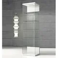 Glasvitrine Weiß mit LED-Beleuchtung abschließbar JT-VE60