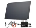 Solarway Balkonkraftwerk 1000W Komplettset Envertech 800 Watt Solaranlage Steckdose, 1000 W, Monokristallin, (Solaranlage Komplettset Premium - Solarmodule), IP67 Plug&Play Jahrelange Garantie