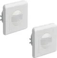 2x Oktaplex Bewegungsmelder Unterputz Infrarotsensor 160° weiß mit Taster