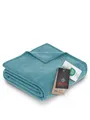 IBENA Porto Kuscheldecke 150 x 200 cm – Kuscheldecke Helltürkis, Wohnzimmerdecke, Baumwollmischung, weich und pflegeleicht