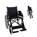 Mobiclinic®, Rollstuhl faltbar leicht, Selbstfahrend, Abnehmbare und gepolsterte armlehnen, Klappbare fußstützen, Catedral, Manuelle bremse, Bordsteinanhebesystem, Pannensichere räder, Robust
