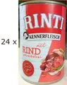 24 x 400 g Rinti Kennerfleisch Rind (€ 5,20/kg) getreidefreies Nassfutter
