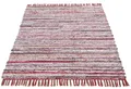 Teppich CARPETFINE "Kelim Chindi, Wendeteppich", rot, B:60cm H:6mm L:110cm