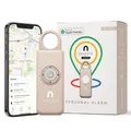 Noyzie Personenalarm für Frauen mit GPS-Tracker – finde geliebte Menschen über Apple „Wo ist?“ App – USB-ladbarer 130dB Sicherheitsalarm, Bluetooth-Schlüsselfinder & Batterieanzeige Hautfarbenes GPS