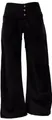 Guru-Shop Relaxhose Cordhose mit leicht ausgestelltem Bein - schwarz Ethno Style, alternative Bekleidung
