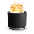 Solo Stove Feuerschale Bonfire 2.0 mit Standfuß | Feuerstelle für Raucharme Holzverbrennung, Herausnehmbare Auffangschale, Mobile Outdoor Feuertonne für Unterwegs, Edelstahl, 49,5x44,5cm, 11,4kg, Grau