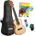 CASCHA HH 2152 DE Konzert Solid Top Ukulele Set