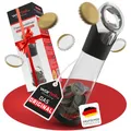 wortek Flaschenöffner mit Auffangbehälter - Getränkeöffner Bieröffner Bierflaschenöffner Bar - Kronkorken Sammler – Bier Geschenke für Männer Geschenke für Freund Geschenk für Bierliebhaber