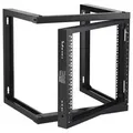 VEVOR 9U-Rack zur Wandmontage, 150 lbs/68,04 kg maximale Tragkraft, Server-Netzwerk-Rack mit offenem Rahmen und Käfigmutternschrauben, Karbonstahl