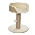 PawHut Kratzbaum 49 cm Kleiner Katzenturm mit Spielball, Sisalstämme, Plattform, Katzenkratzbaum, Kletterbaum, für kleine Katzen, Kaffee
