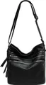 Caspar Umhängetasche TS1071 sportlich elegante mittelgroße Damen Crossbody Bag Umhängetasche