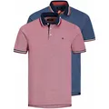 JACK AND JONES JACK&JONES Herren Poloshirts, 2er Pack - JJEPAULOS POLO 2PK, Kurzarm, einfarbig, Baumwolle