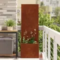 vidaXL Garten Sichtschutz-Leinwand Rostig 50 x 32 x 150 cm