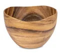 Schüssel 22x13cm Schale Holz Akazienholz Holzschale Salatschüssel Natur