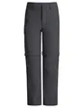 VAUDE Kids Detective Antimos Zip-off Pants, leichte Outdoorhose für Kinder, mückenabweisend und mit UPF 50+ ausgerüstet, iron, 122-128